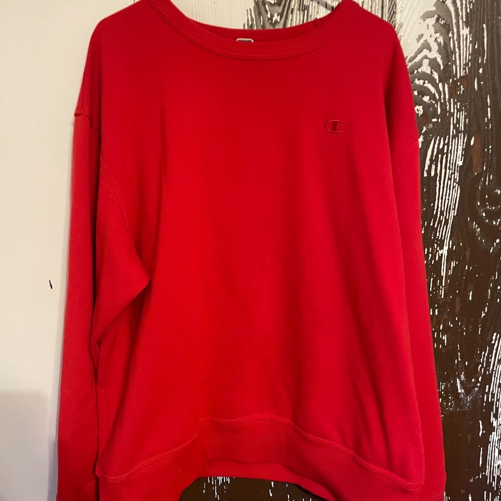 Champion Red Crewneck Sweatshirt